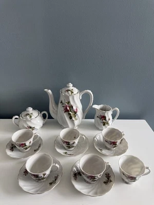 moss rose tea set products for sale | eBay