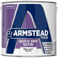 Armstead Trade Quick Dry Satin Paint Brilliant White 1L