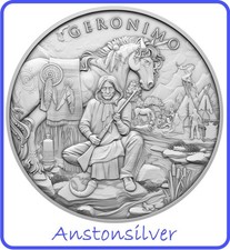 Legendary Warriors - Geronimo - 1 oz Silver BU ?Encapsulated? 79.95 per troy oz