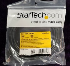 StarTech Black CAT 5E Snagless UTP Patch Cable 10 Foot 