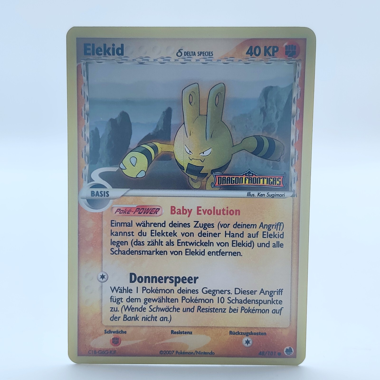 Holo Elekid δ Delta Species 48/101 EX Dragon Frontiers German Pokemon Card
