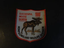 1980 Successful Moose Hunter Patch Newfoundland & Labrador