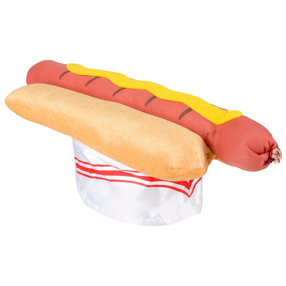 HOT DOG HAT The Hotdog Weiner Cap FoodPropHalloween Funny Party