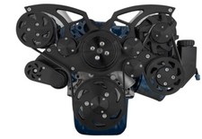 Small Block Ford 289 302 351w Serpentine Pulley Kit Ac Alt Ps Black Small Block Ford 289 302 351w Serpentine Pulley Kit Ac Alt Ps Black