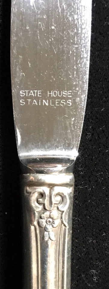 Cubiertos de plata de ley - Cuchillo de rejilla inaugural de State House Foto 4 de 4