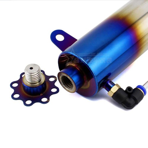 Universal Coolant Radiator Cooling Burnt Aluminum Catch Tank Overflow Reservoir - Picture 3 of 4
