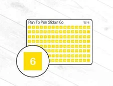 1921-6~~Tiny Yellow Date Squares Planner Stickers.