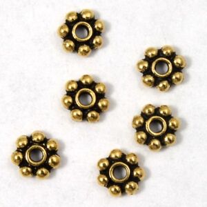3mm Antique Brass TierraCast Pewter Beaded Daisy Spacer #CK125