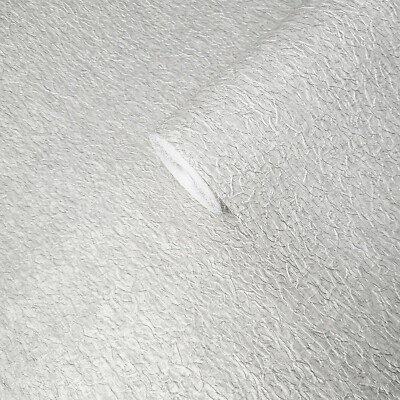 Modern Wallpaper off white pearl crashed foil plain textured wallcoverings rolls