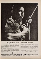 1962 Print Ad Wright & McGill Stream & Lake Fishing Reels & Rods Dencer,Colorado