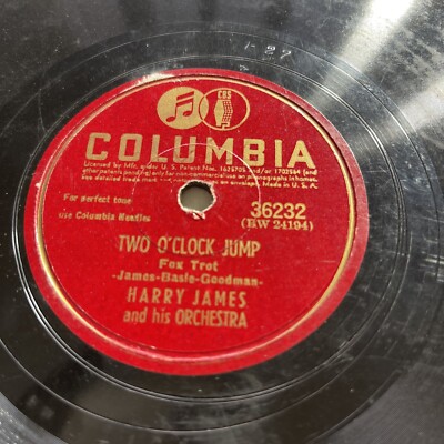 One Oclock Jump / Two Oclock Jump Harry James Basie 78 RPM Columbia Shellac