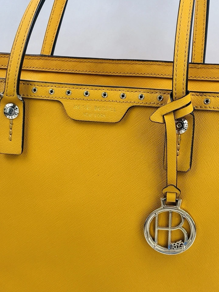 Bolso/cartera de cuero amarillo canario Henri Bendel West 57th Foto 3 de 4
