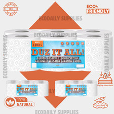 DUZZ IT ALL 2ply 60m Per Roll White Kitchen Rolls Heavy duty Industrial Roll