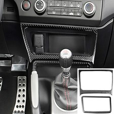 2x Caja de almacenamiento de fibra de carbono interior pegatina embellecedor para Honda Civic 8va generación 2006-11