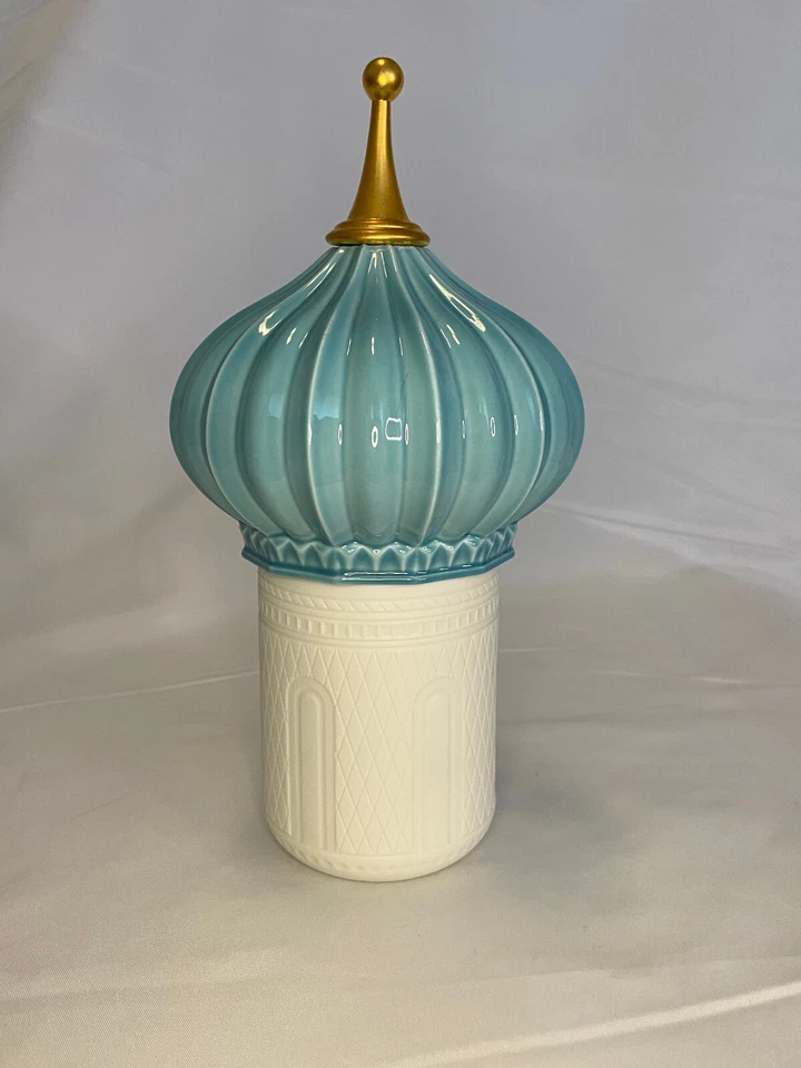 Lladró - Duftkerze "North Tower"- blau, Porzellan, Gold 22 kt - Bild 1 von 4