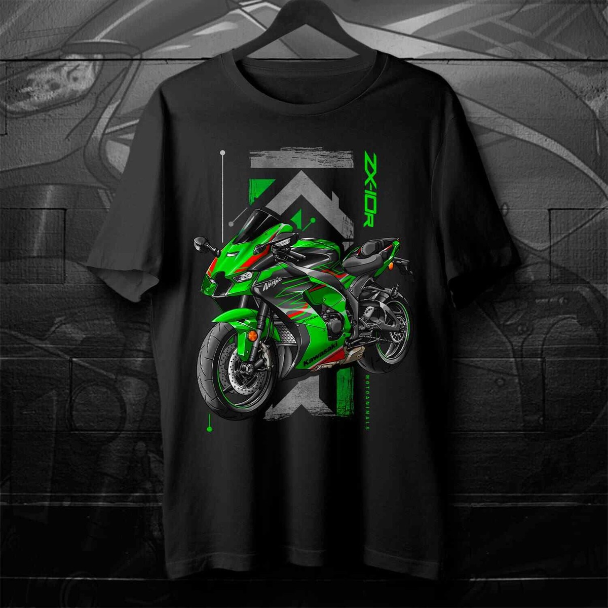 Kawasaki ZX10R T-Shirt, Motorcycle Tee Shirt for Riders Kawasaki ZX10R T-Shirt, Motorcycle Tee Shirt for Riders