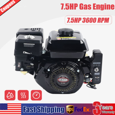 #ad #ad 7.5HP Gas Engine 4 Stroke Go Kart Log Splitter Mini Bike Motor 212CC 3600RPM New $160.58