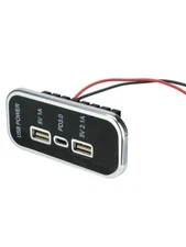Fast Charging Dual USB Type-C Adapter Power Socket Panel Mount Car Accessories