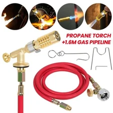 MAPP Gas Welding Torch Adjustable flame Plumbing Soldering Torch with 1.6m Hose
