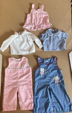 Vintage Baby Clothes Lot Of 5 Pieces 9 to 12 Months Evy of California Penneys
