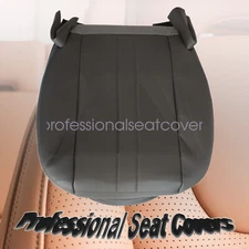 Fits 03-16 Chevy GMC C Series Driver Side Bottom Leather Seat Cover Dark Gray