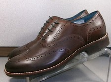 59NP51525 MS50 WINGTIP MEN'S SHOES 9 M MAHOGANY BROWN LEATHER JOHNSTON MURPHY