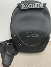 LIDS Black Hat Cap Travel Hard Case w/ Handle Ventilated Luggage Carrying Strap