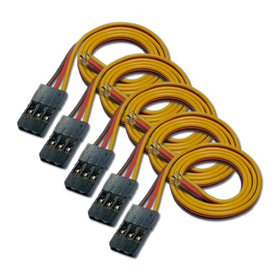 5 Stück JR Graupner Stecker Servokabel 30cm 300mm Qualität Servo Kabel RC 26AWG