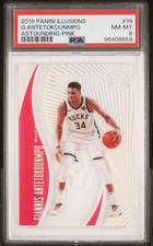 2019 Panini Illusions G Antetokounmpo Astounding Pink PSA 8 Milwaukee Bucks