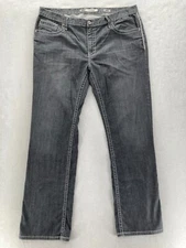 Buckle BKE Derek Bootleg Jeans Mens 40x34 Gray Stretch Denim Bootcut Grunge Y2K