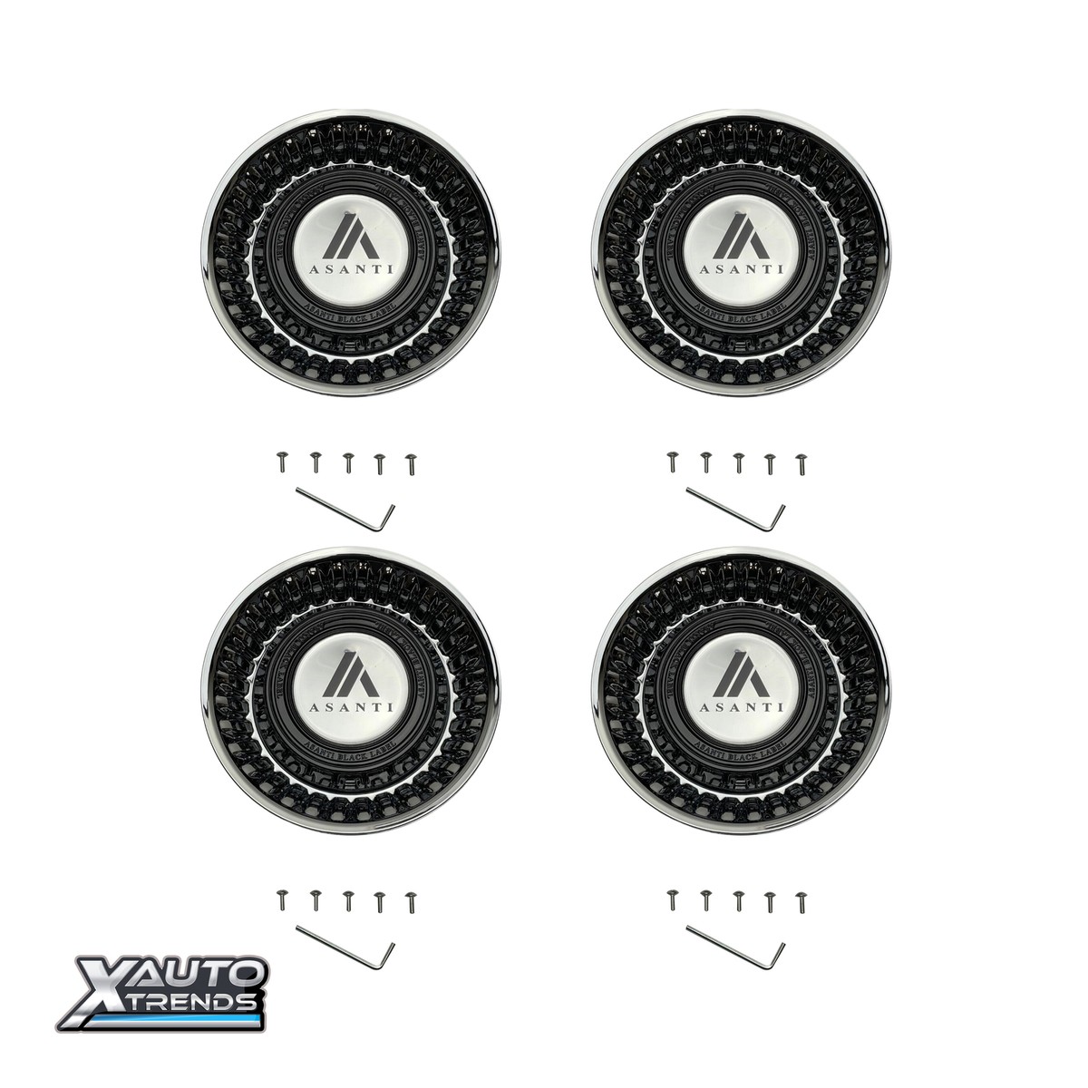 TAT ASANTI ④ 4 x Asanti Black Label Wheel Center Cap Chrome 1002-74PX | eBay