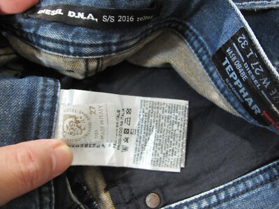 HOT ITALY Men DIESEL TEPPHAR 848E D.N.A. 2016 Slim SKINNY DISTRESS  
