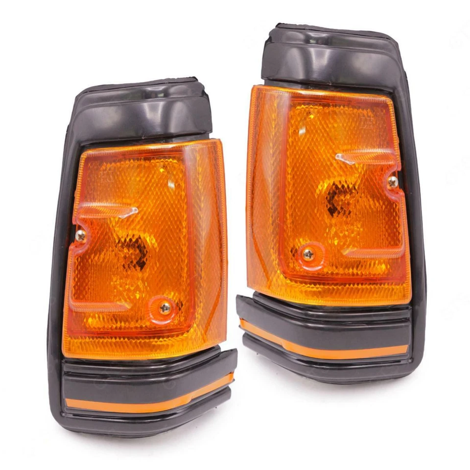 Set Black Turn Signal Marker Corner Light For Nissan Datsun 720 Sd23 D23 1983 86 - Image 2 of 4