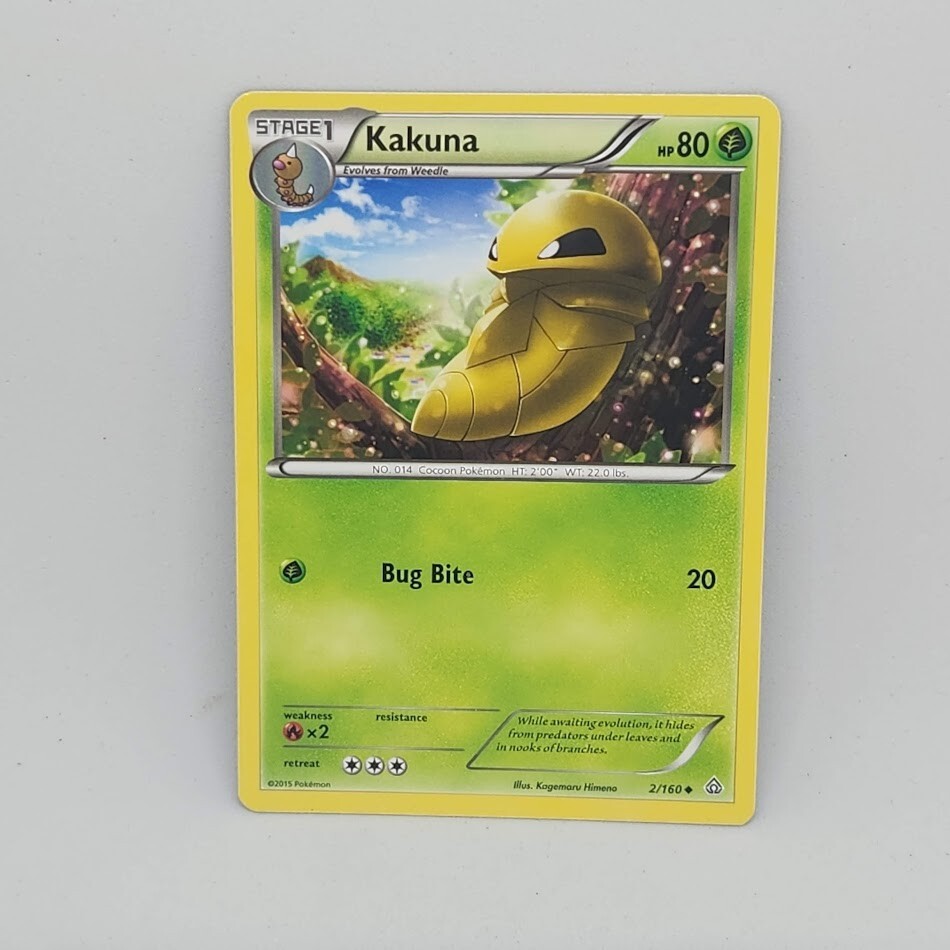 Pokemon Kakuna 2/160 Primal Clash Uncommon Stage 1 Grass TCG Card