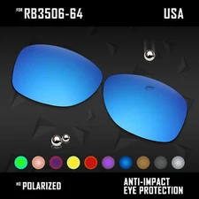 Anti Scratch Polarized Replacement Lenses for-Ray Ban RB3506 64mm Options
