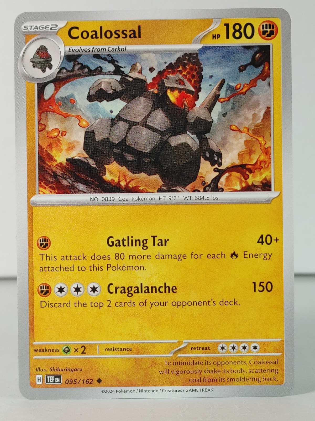 Coalossal - Temporal Forces - 095/162 - Pokemon - NM - singles