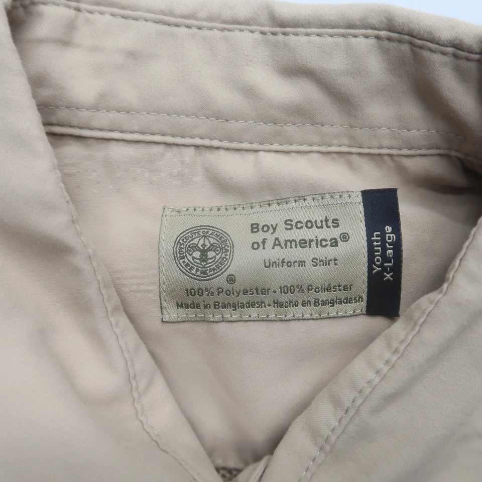 Boy Scouts of America BSA Uniform Shirt Boys Youth XL Vented Microfiber - Image 3 of 4