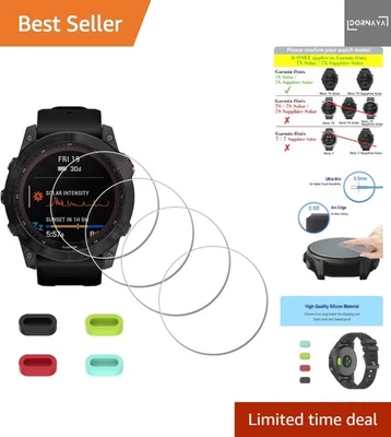 schutzglas für Garmin Fenix 7X Pro Solar/Fenix 7X Pro Sapphire Solar/Fenix 7 ...