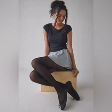 NWT Urban Outfitters UO Classic 30 Denier Sheer Tights | Black | Sz L/XL