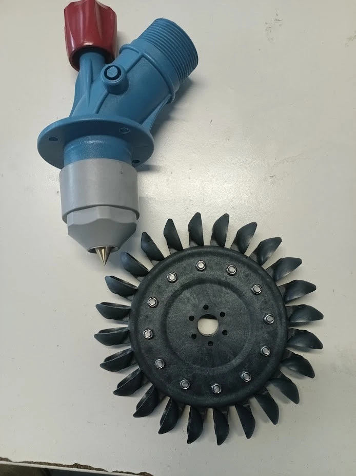 adjustable nozzle pelton turgo + turbina pelton ugello regolabile