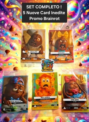 Komplettset 5 Brainrot Promo Ostern Karten (Osterfamilie) versiegelt 
