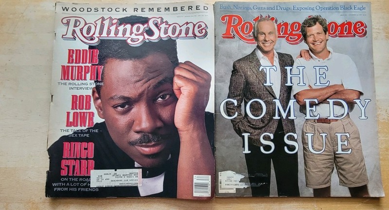 Lot Of 2 Vintage Rolling Stone Magazines- Comedy Issue 1988- Eddie Murphy 1989