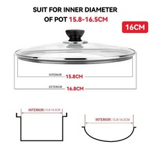 Glass Lid Cover Replacement Vented Frying Pan Saucepan Casserole Wok All Sizes