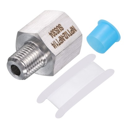 304 Edelstahl Rohr Adapter 1/2'' NPT auf 1/4'' NPT Reduzierstück 1Stk