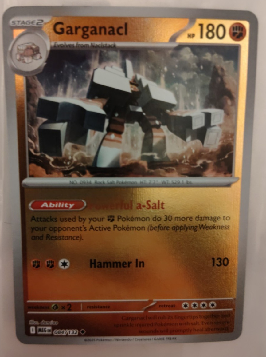 Garganacl 084/132 ME01 Mega Evolution Reverse Holo Near Mint
