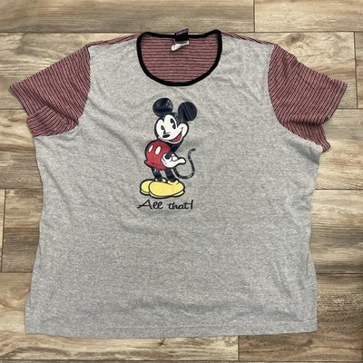 Jerry Leigh Disney Vintage 80s Mickey Mouse Womens Short Sleeve Shirt 26/28