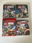 Lego PS3 Video Game Lot! Star Wars, Jurassic Park, Marvel!