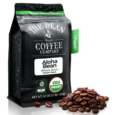 The Bean Organic Coffee Company Aloha Bean (Hawaiian Hazelnut), Medium Roast,...