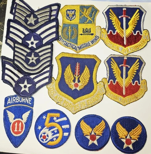 15 WW2 Era US Army Air Force Shoulder Sleeve Patch Lot Vintage Military Patches