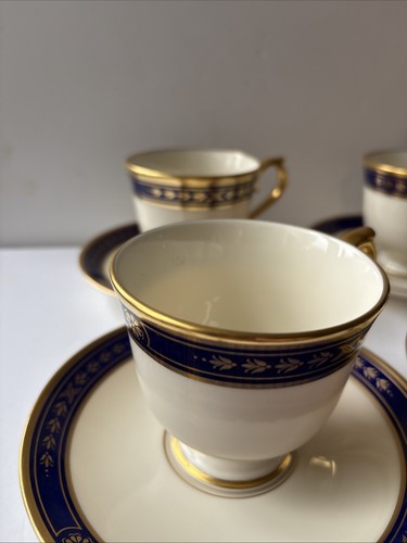 Lenox Ambassador Collection Winslow Castle Cup and Saucer 4 Settings Footed - Picture 6 of 19